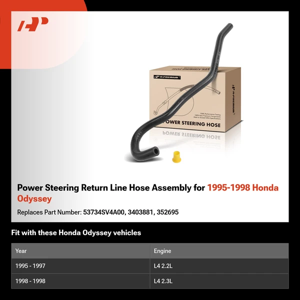 Power Steering Return Line Hose Assembly for 1995-1998 Honda Odyssey