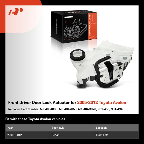 Front Driver Door Lock Actuator for 2005-2012 Toyota Avalon