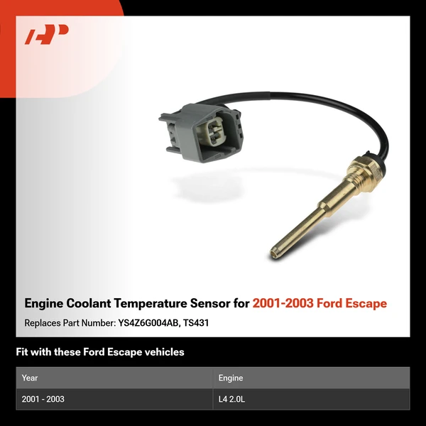 Engine Coolant Temperature Sensor for 2001-2003 Ford Escape