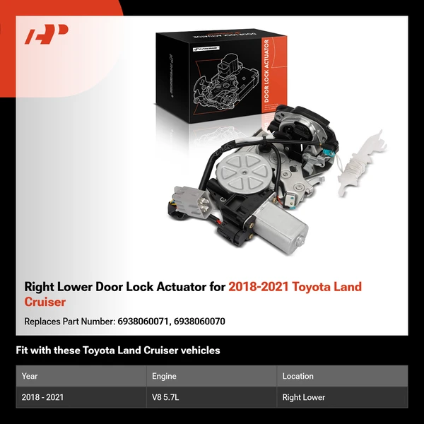 Right Lower Door Lock Actuator for 2018-2021 Toyota Land Cruiser