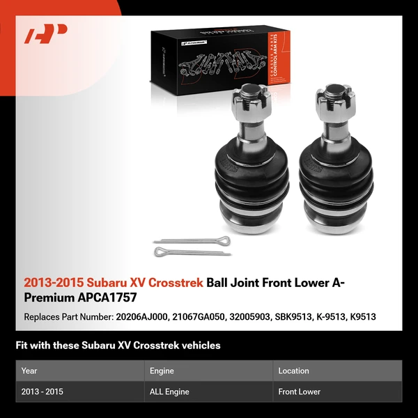 2013-2015 Subaru XV Crosstrek Ball Joint Front Lower A-Premium APCA1757