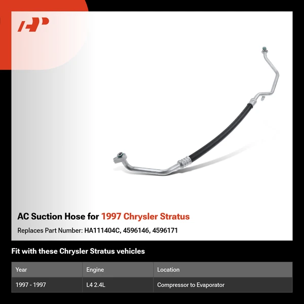 AC Suction Hose for 1997 Chrysler Stratus