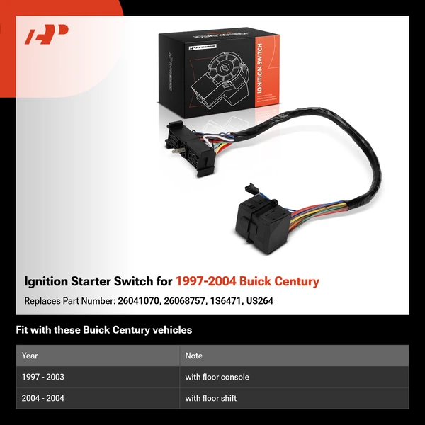 Ignition Starter Switch for 1997-2004 Buick Century