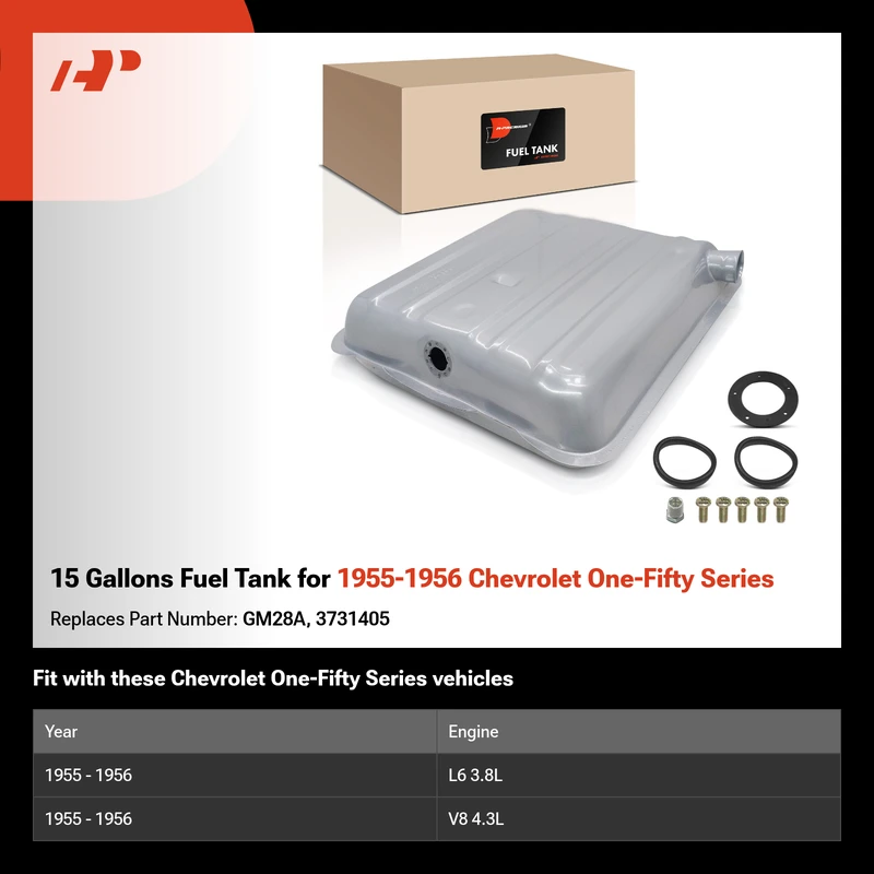 15 Gallons Fuel Tank for 1955-1956 Chevrolet One-Fifty Series