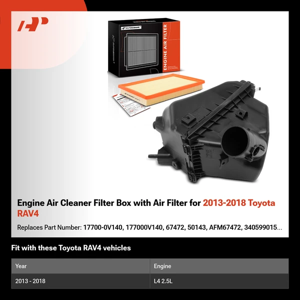 Engine Air Cleaner Filter Box with Air Filter for 2013-2018 Toyota RAV4