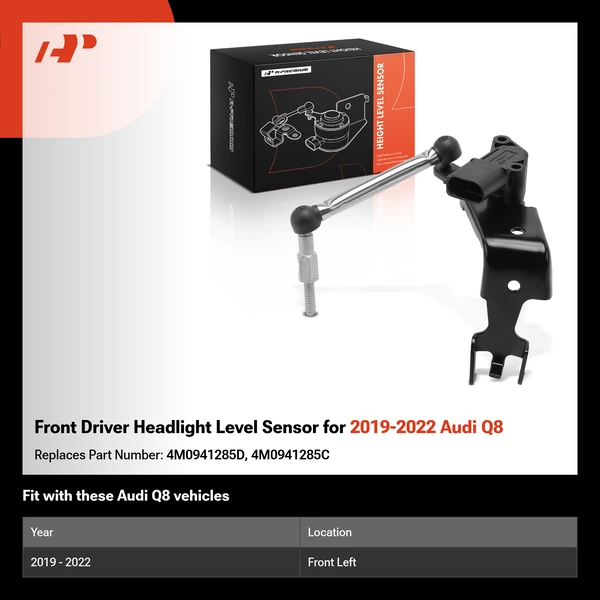 Front Driver Headlight Level Sensor for 2019-2022 Audi Q8