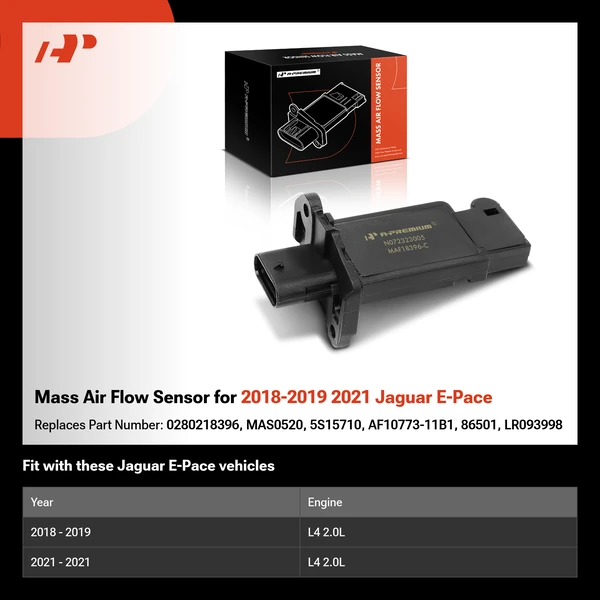 Mass Air Flow Sensor for 2018-2019 2021 Jaguar E-Pace