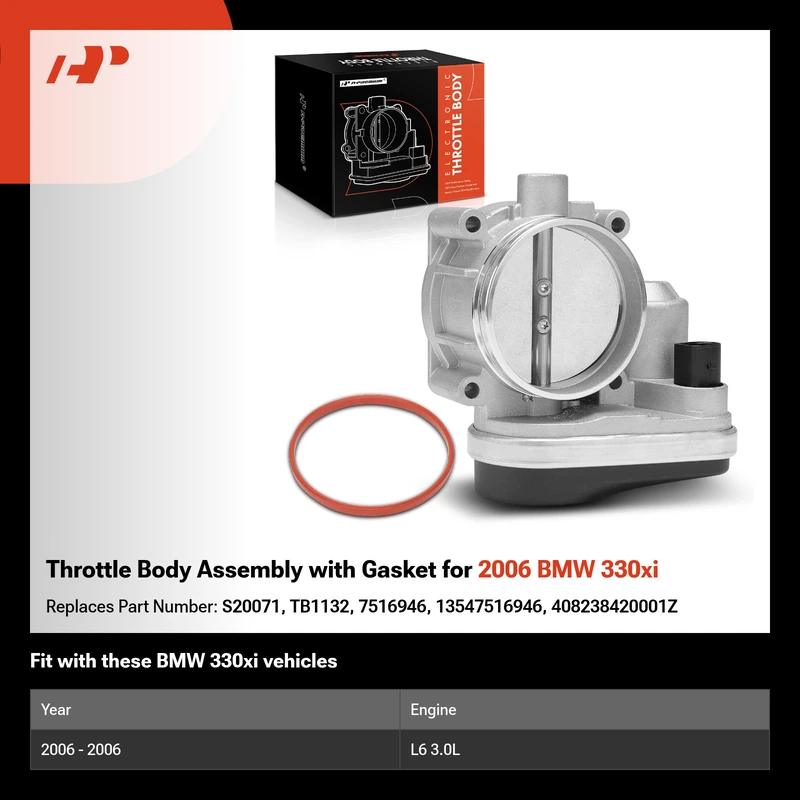 Throttle Body Assembly with Gasket for 2006 BMW 330xi