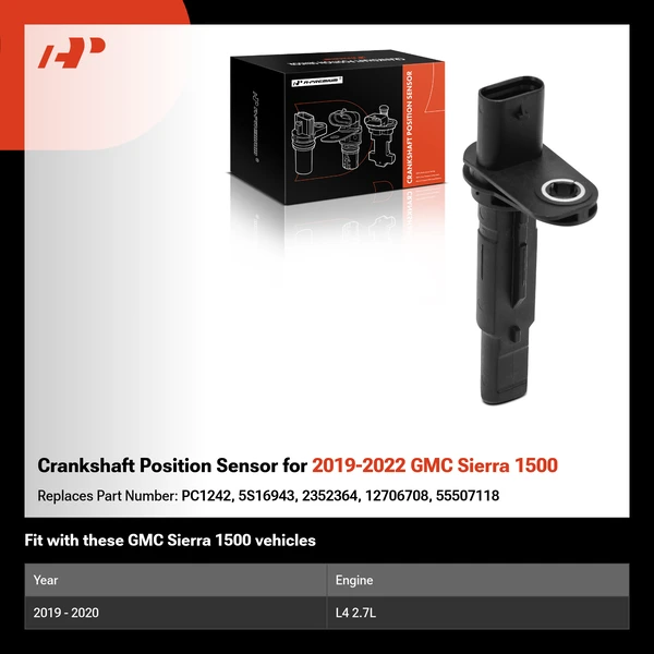 Crankshaft Position Sensor for 2019-2022 GMC Sierra 1500