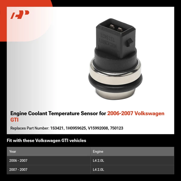 Engine Coolant Temperature Sensor for 2006-2007 Volkswagen GTI