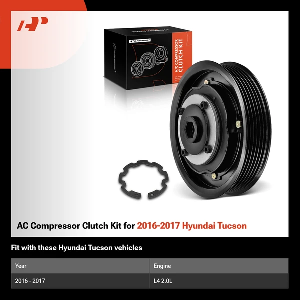 AC Compressor Clutch Kit for 2016-2017 Hyundai Tucson