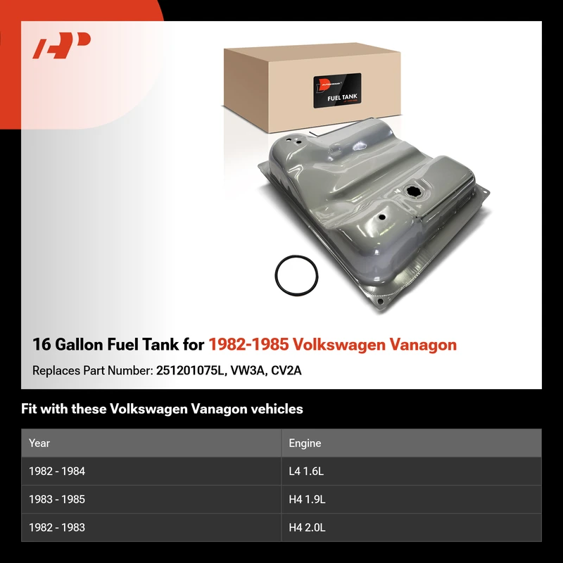 16 Gallon Fuel Tank for 1982-1985 Volkswagen Vanagon