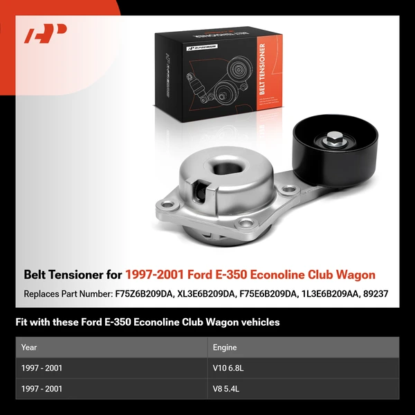 Belt Tensioner for 1997-2001 Ford E-350 Econoline Club Wagon