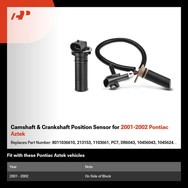 Camshaft & Crankshaft Position Sensor for 2001-2002 Pontiac Aztek