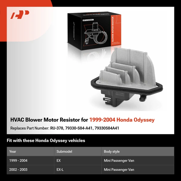 HVAC Blower Motor Resistor for 1999-2004 Honda Odyssey