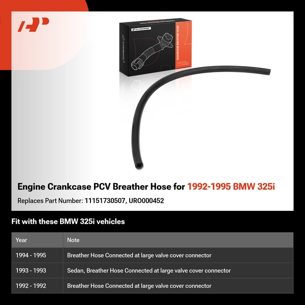 Engine Crankcase PCV Breather Hose for 1992-1995 BMW 325i