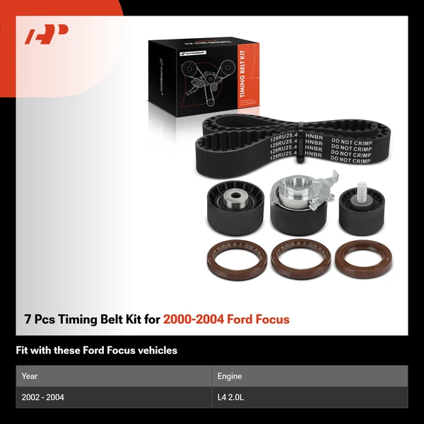 7 Pcs Timing Belt Kit for 2000-2004 Ford Focus