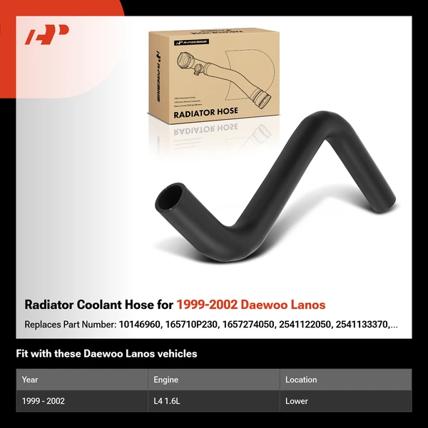 Radiator Coolant Hose for 1999-2002 Daewoo Lanos