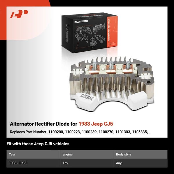 Alternator Rectifier Diode for 1983 Jeep CJ5
