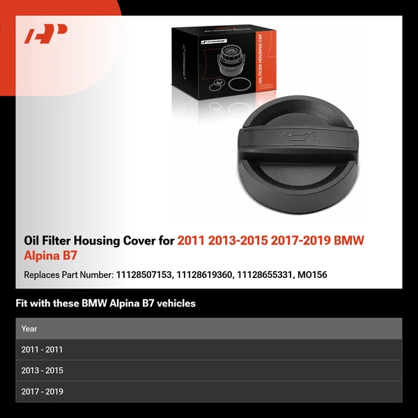 Oil Filter Housing Cover for 2011 2013-2015 2017-2019 BMW Alpina B7