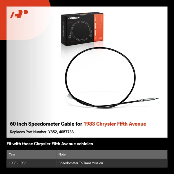 60 inch Speedometer Cable for 1983 Chrysler Fifth Avenue