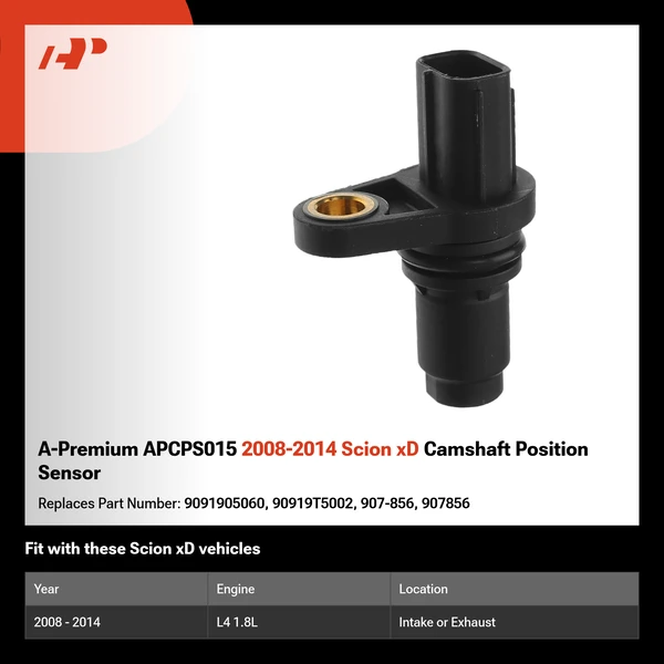 A-Premium APCPS015 2008-2014 Scion xD Camshaft Position Sensor