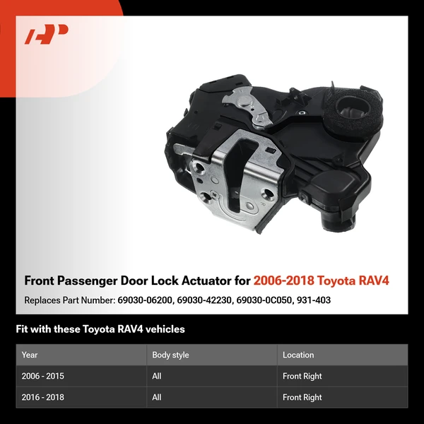 Front Passenger Door Lock Actuator for 2006-2018 Toyota RAV4