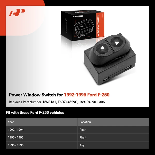 Power Window Switch for 1992-1996 Ford F-250