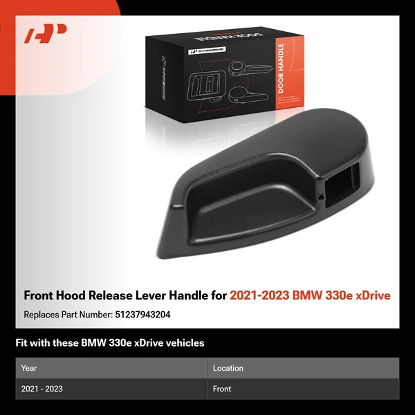 Front Hood Release Lever Handle for 2021-2023 BMW 330e xDrive