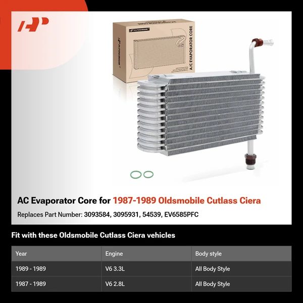 AC Evaporator Core for 1987-1989 Oldsmobile Cutlass Ciera