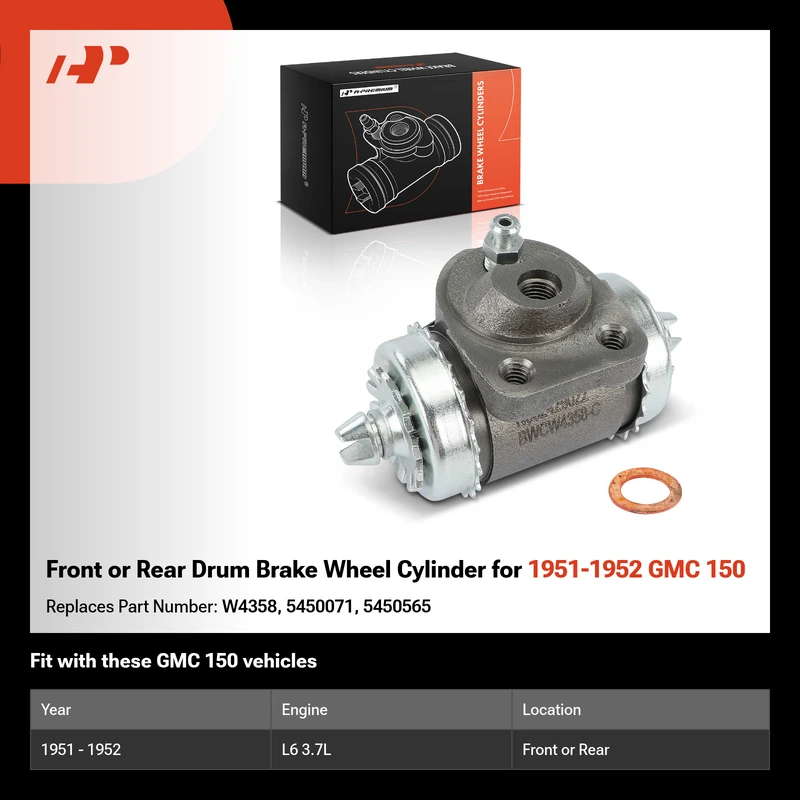 Front or Rear Drum Brake Wheel Cylinder for 1951-1952 GMC 150