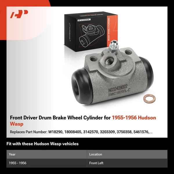 Front Driver Drum Brake Wheel Cylinder for 1955-1956 Hudson Wasp