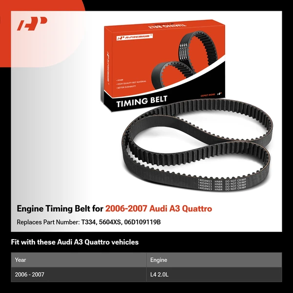 Engine Timing Belt for 2006-2007 Audi A3 Quattro