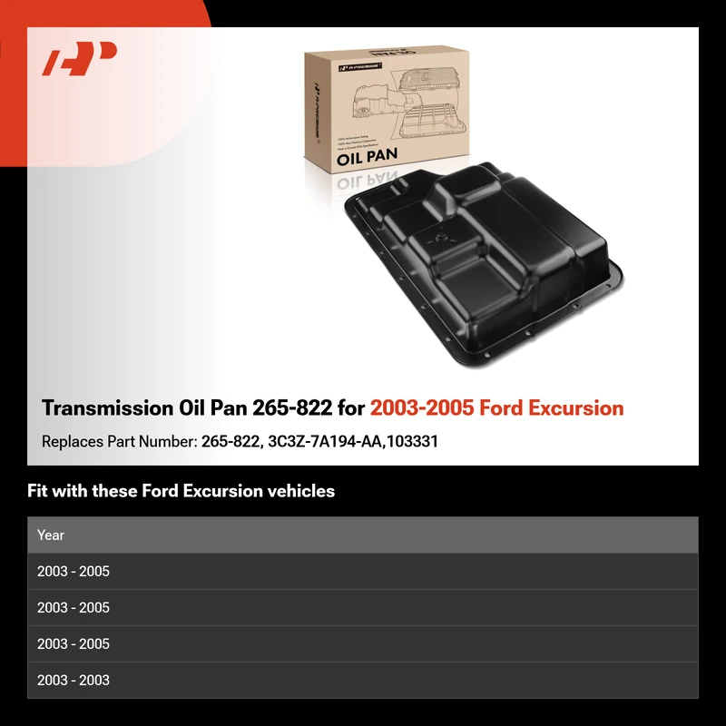 Transmission Oil Pan 265-822 for 2003-2005 Ford Excursion