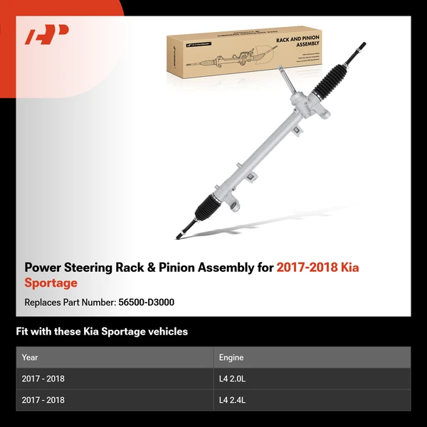Power Steering Rack & Pinion Assembly for 2017-2018 Kia Sportage