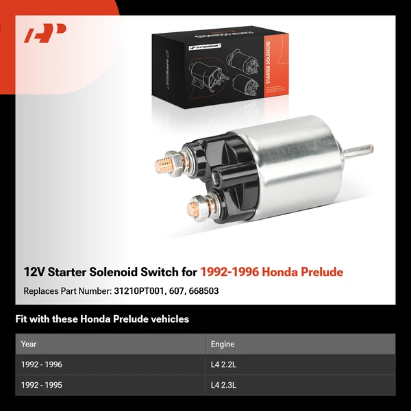12V Starter Solenoid Switch for 1992-1996 Honda Prelude