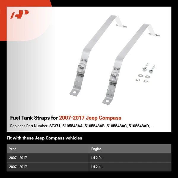 Fuel Tank Straps for 2007-2017 Jeep Compass