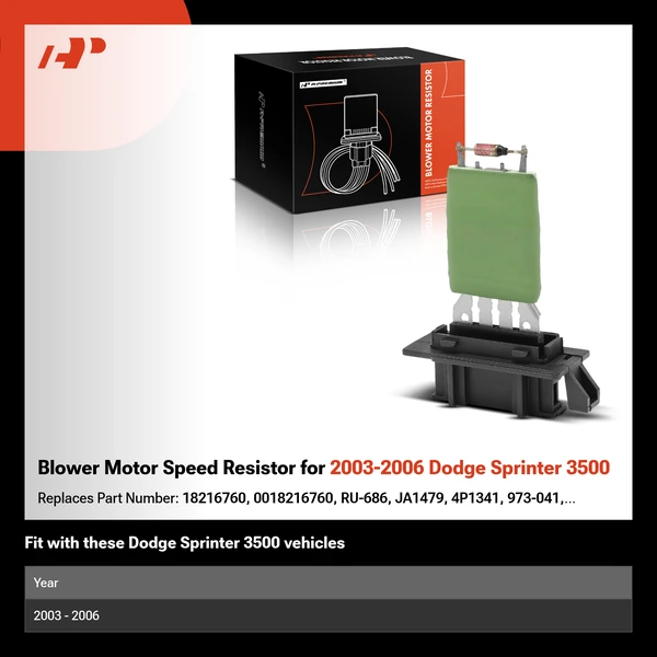 Blower Motor Speed Resistor for 2003-2006 Dodge Sprinter 3500