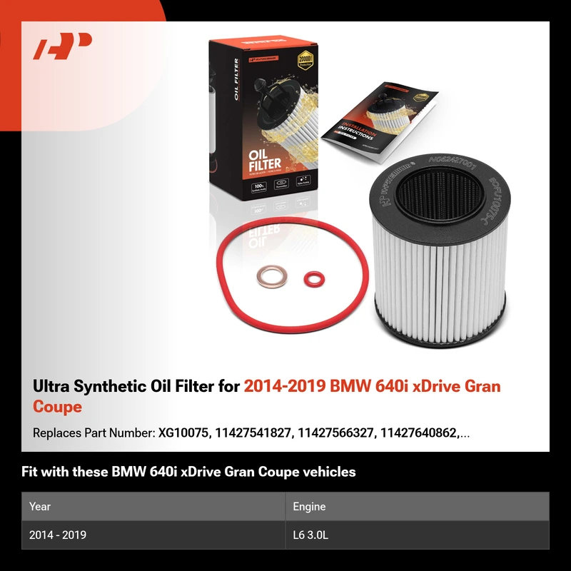 Ultra Synthetic Oil Filter for 2014-2019 BMW 640i xDrive Gran Coupe