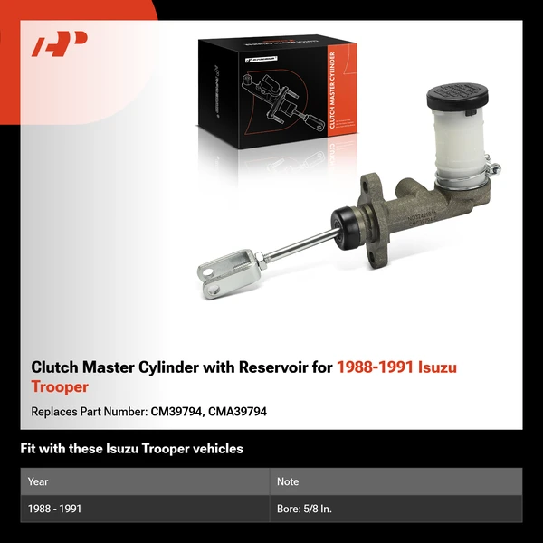 Clutch Master Cylinder with Reservoir for 1988-1991 Isuzu Trooper