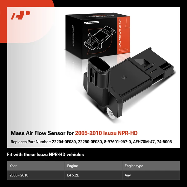 Mass Air Flow Sensor for 2005-2010 Isuzu NPR-HD