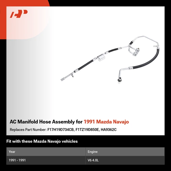 AC Manifold Hose Assembly for 1991 Mazda Navajo