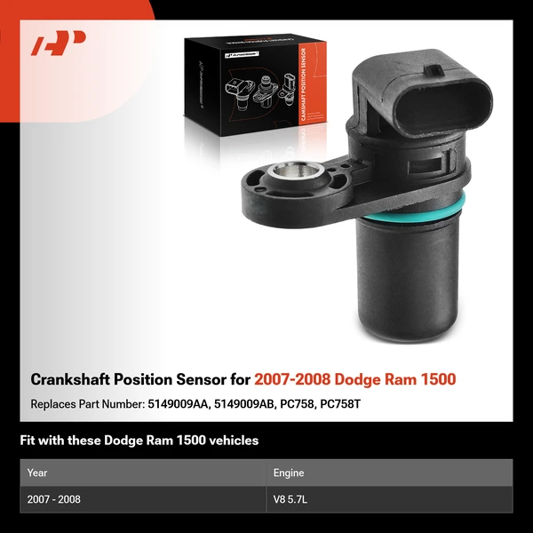 Crankshaft Position Sensor for 2007-2008 Dodge Ram 1500