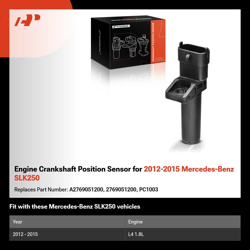 Engine Crankshaft Position Sensor for 2012-2015 Mercedes-Benz SLK250
