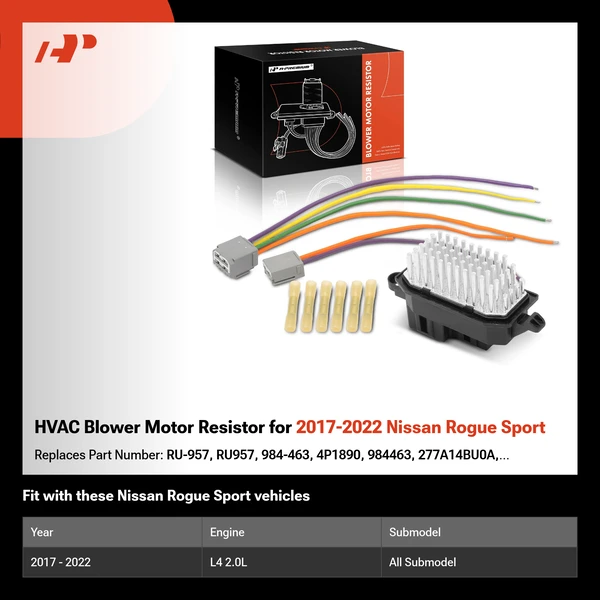 HVAC Blower Motor Resistor for 2017-2022 Nissan Rogue Sport
