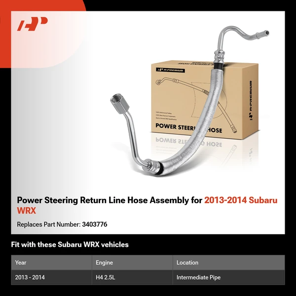 Power Steering Return Line Hose Assembly for 2013-2014 Subaru WRX