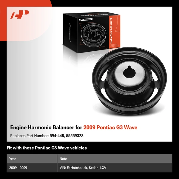 Engine Harmonic Balancer for 2009 Pontiac G3 Wave