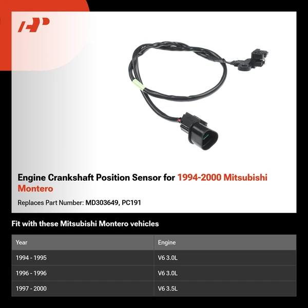 Engine Crankshaft Position Sensor for 1994-2000 Mitsubishi Montero