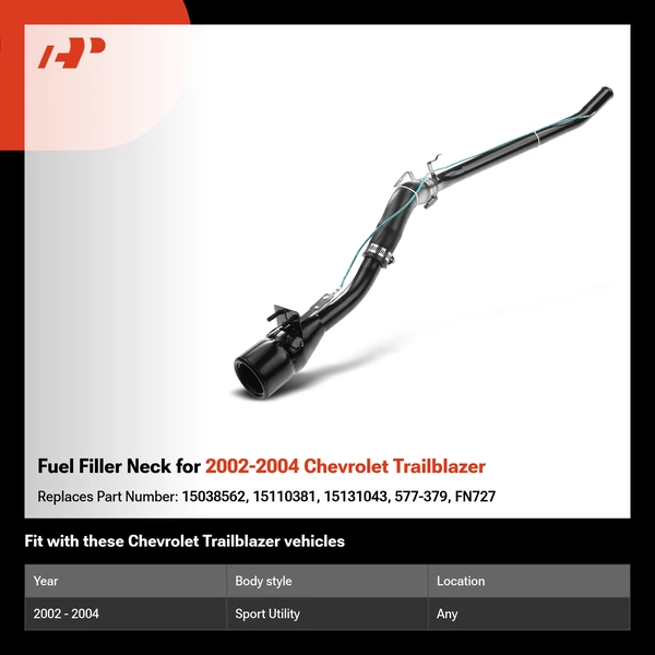 Fuel Filler Neck for 2002-2004 Chevrolet Trailblazer