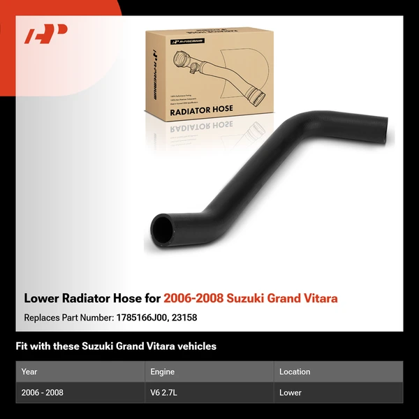 Lower Radiator Hose for 2006-2008 Suzuki Grand Vitara